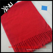 Bufanda de lana roja Cashmere 100%